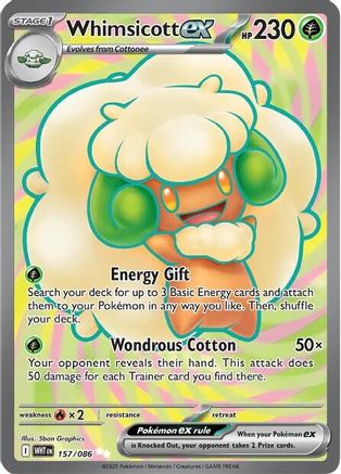 Whimsicott ex 159/086  - Holofoil SV White Flare - Ultra Rare