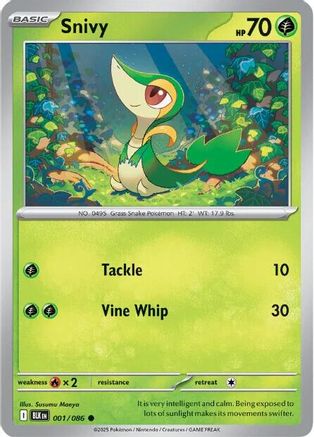 Snivy (001/086) [Scarlet & Violet: Black Bolt] Reverse Holofoil