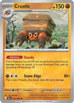 Crustle 055/086  - Reverse Holofoil SV Black Bolt - Uncommon