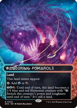 Wandering Fumarole (0045) (Borderless)  [Edge of Eternities: Stellar Sights] Foil