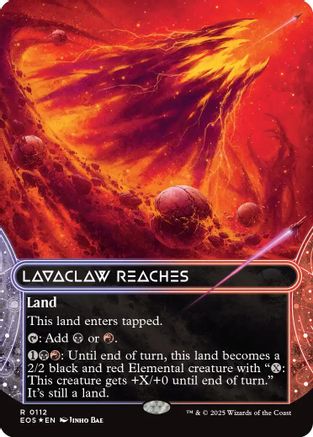 Lavaclaw Reaches (0112) (Borderless) (Galaxy Foil)  [Edge of Eternities: Stellar Sights] Foil