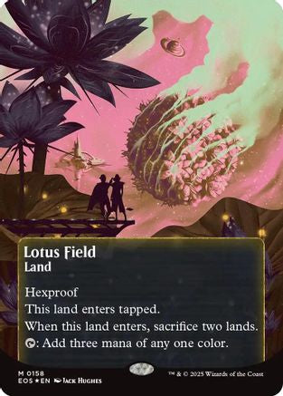 Lotus Field (0158) (Borderless) (Galaxy Foil)  [Edge of Eternities: Stellar Sights] Foil