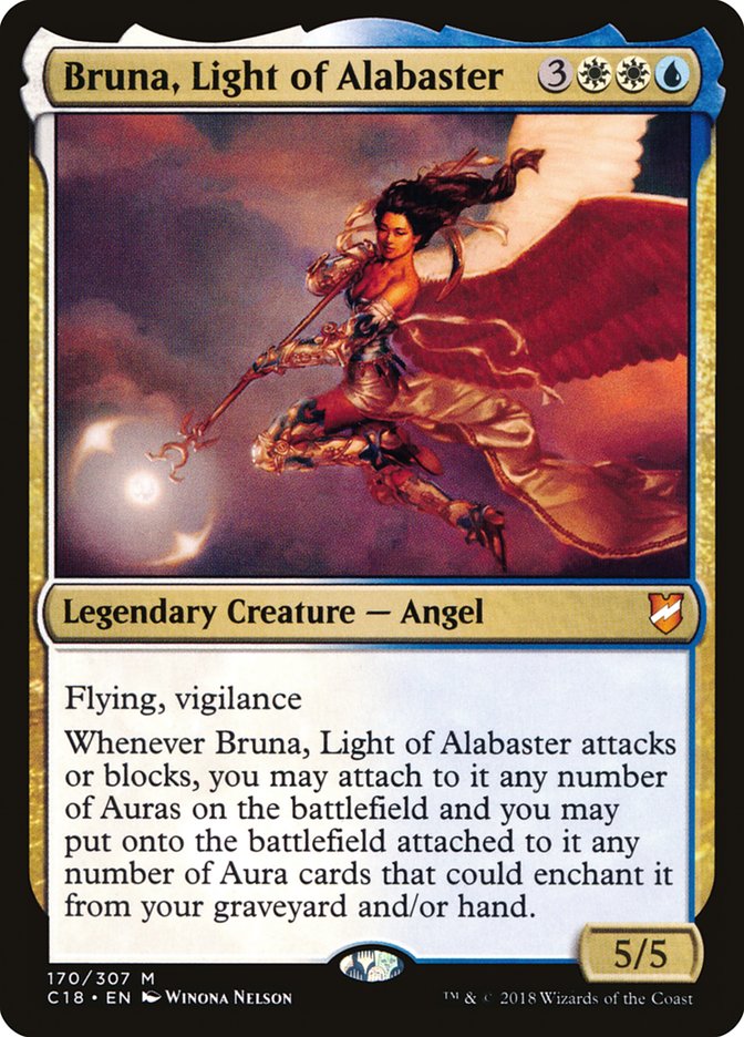 Bruna, Light of Alabaster (Oversized) [Commander 2018 Oversized] Foil