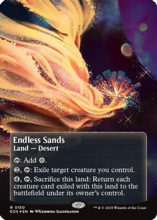 Endless Sands (0150) (Borderless) (Galaxy Foil)  [Edge of Eternities: Stellar Sights] Foil