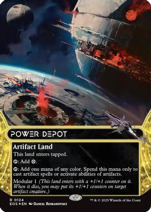 Power Depot (0124) (Borderless) (Galaxy Foil)  [Edge of Eternities: Stellar Sights] Foil