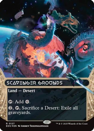 Scavenger Grounds (0127) (Borderless) (Galaxy Foil)  [Edge of Eternities: Stellar Sights] Foil