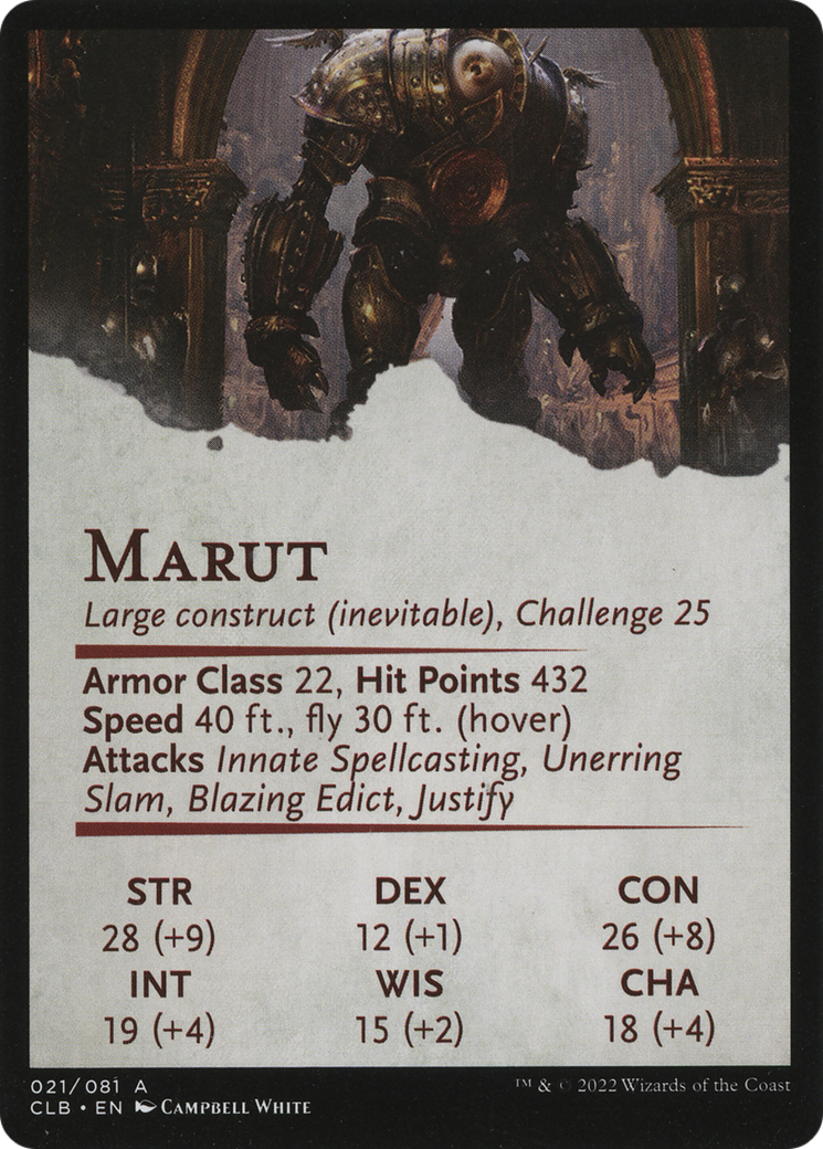 Marut // Marut  [Battle for Baldur's Gate Art Series] (Borderless) Foil