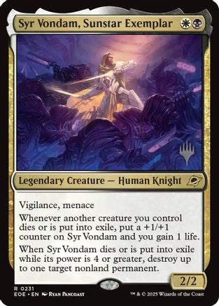 Syr Vondam, Sunstar Exemplar  [Promo Pack: Edge of Eternities] Foil