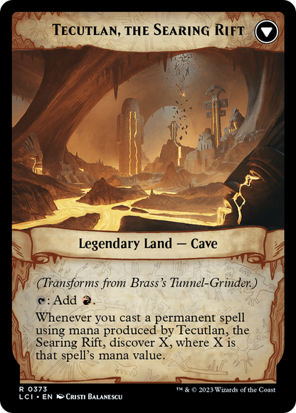 Brass's Tunnel-Grinder // Tecutlan, The Searing Rift (Extended Art) [The Lost Caverns of Ixalan] Foil