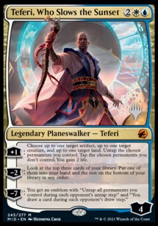 Teferi, Who Slows the Sunset (Promo Pack) [Innistrad: Midnight Hunt Promos] Foil