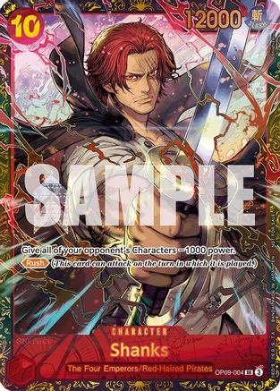 Shanks (Championship 25-26 Offline Regionals Season 2) (OP09-004) - [One Piece Promotion Cards] Foil