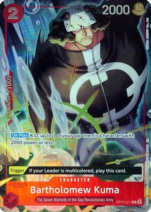 Bartholomew Kuma (Seven Warlords of the Sea Binder Set) (OP05-011) - [One Piece Promotion Cards] Foil