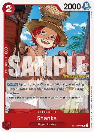Shanks (007) (OP12-007) - [Legacy of the Master Release Event Cards]