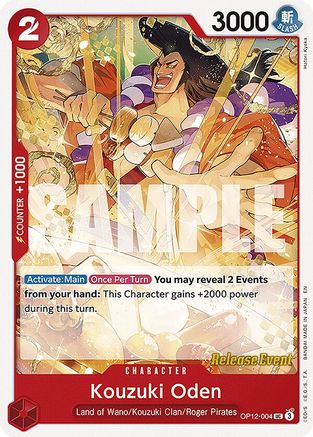 Kouzuki Oden (OP12-004) - [Legacy of the Master Release Event Cards]