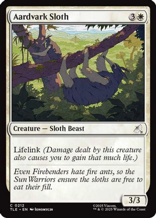 Aardvark Sloth  [Avatar: The Last Airbender: Eternal-Legal] Foil