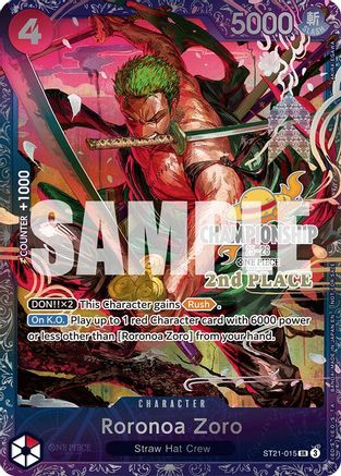 Roronoa Zoro (CS 25-26 2nd Place) (ST21-015) - [One Piece Promotion Cards] Foil