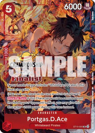 Portgas.D.Ace (CS 25-26 Finalist Card Set 1) (ST15-005) - [One Piece Promotion Cards] Foil
