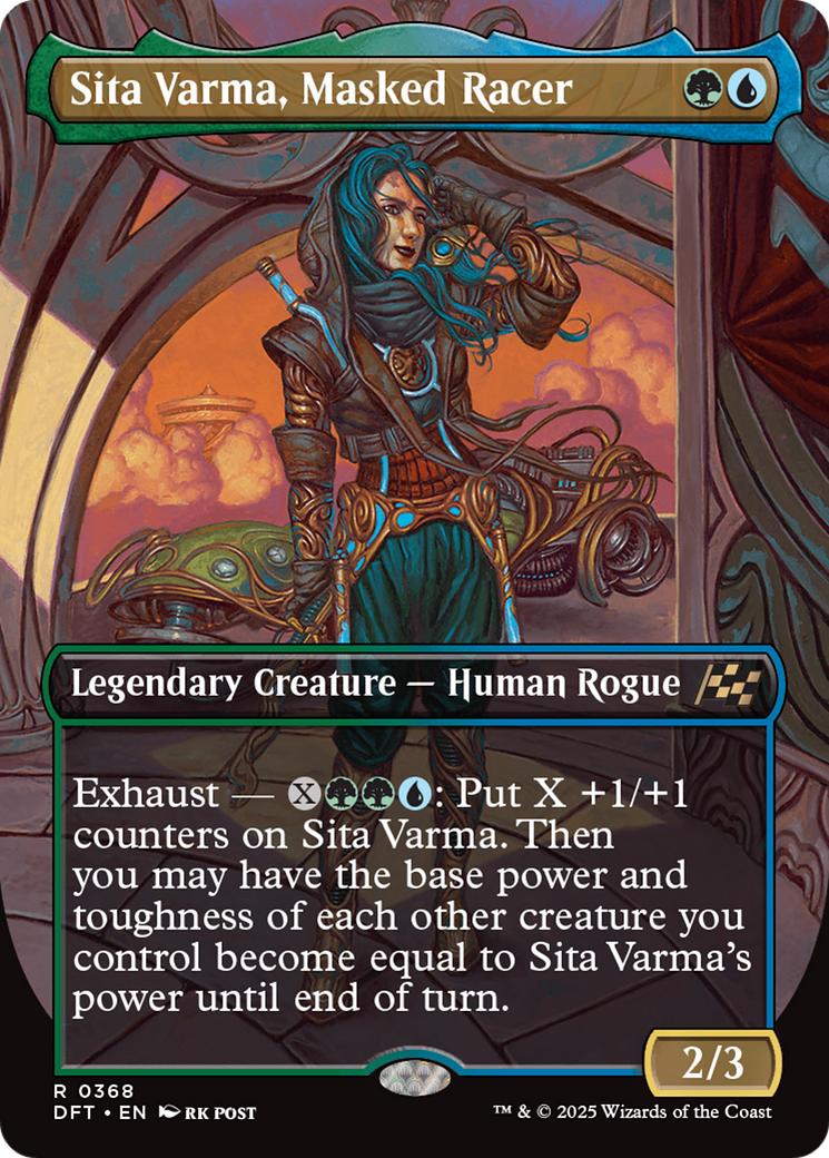 Sita Varma, Masked Racer (Borderless) [Aetherdrift] Foil