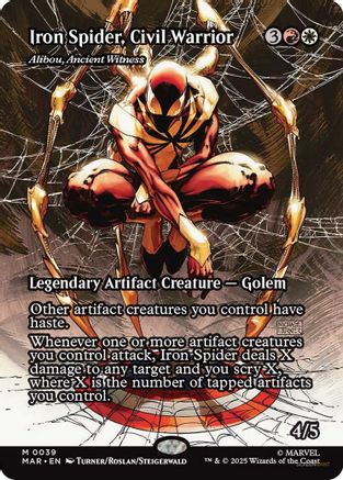 Iron Spider, Civil Warrior - Alibou, Ancient Witness  [Marvel Eternal-Legal] Foil