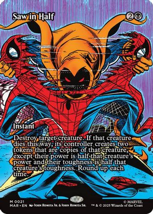 Saw in Half (Borderless)  [Marvel Eternal-Legal] Foil