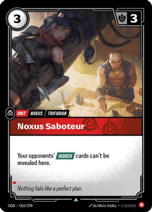 Noxus Saboteur (018/298) - Riftbound - [Origins] Foil