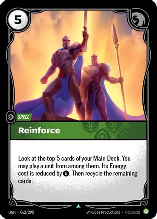 Reinforce (062/298) - Riftbound - [Origins] Foil