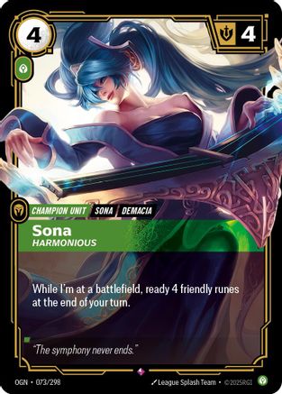Sona - Harmonious (073/298) - Riftbound - [Origins] Foil