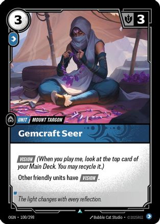 Gemcraft Seer (100/298) - Riftbound - [Origins] Foil