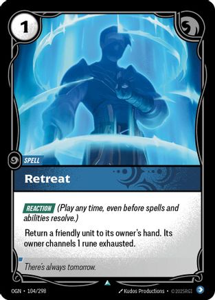 Retreat (104/298) - Riftbound - [Origins] Foil