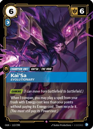Kai'Sa - Evolutionary (112/298) - Riftbound - [Origins] Foil