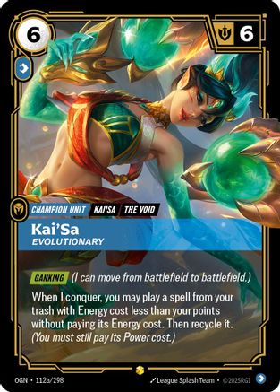 Kai'Sa - Evolutionary (Alternate Art) (112a/298) - Riftbound - [Origins] Foil