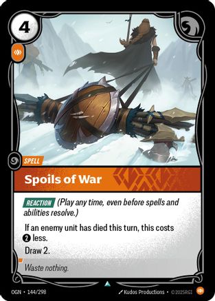 Spoils of War (144/298) - Riftbound - [Origins] Foil
