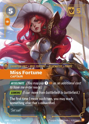 Miss Fortune - Captain (Alternate Art) (162a/298) - Riftbound - [Origins] Foil