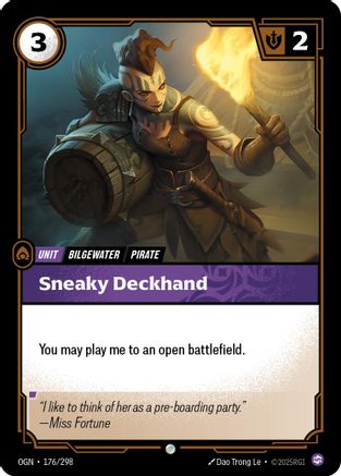 Sneaky Deckhand (176/298) - Riftbound - [Origins] Foil