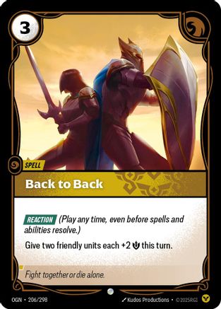 Back to Back (206/298) - [Origins] Foil