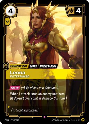 Leona - Determined (238/298) - Riftbound - [Origins] Foil