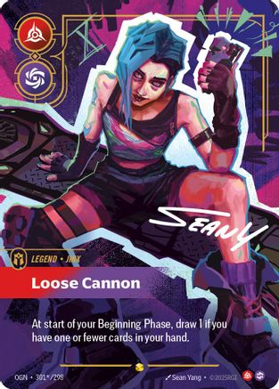 Jinx - Loose Cannon (Signature) (301*/298) - Riftbound - [Origins] Foil