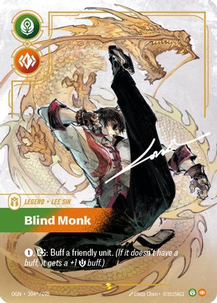 Lee Sin - Blind Monk (Signature) (304*/298) - Riftbound - [Origins] Foil