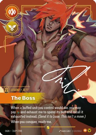 Sett - The Boss (Signature) (310*/298) - Riftbound - [Origins] Foil