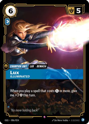 Lux - Illuminated (006/024) - Riftbound - [Origins Proving Grounds]