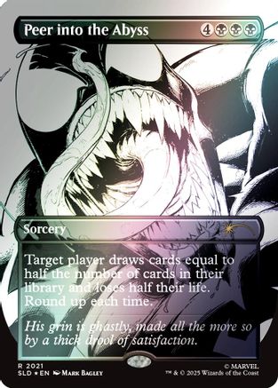 Peer into the Abyss (2021) (Rainbow Foil)  [Secret Lair Drop Series] Foil