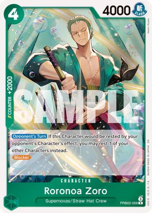 Roronoa Zoro - PRB02-006 (PRB02-006) - [Premium Booster -The Best- Vol. 2] Foil