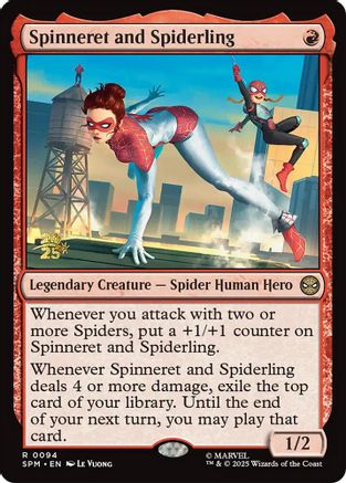 Spinneret and Spiderling  [Prerelease Cards] Foil