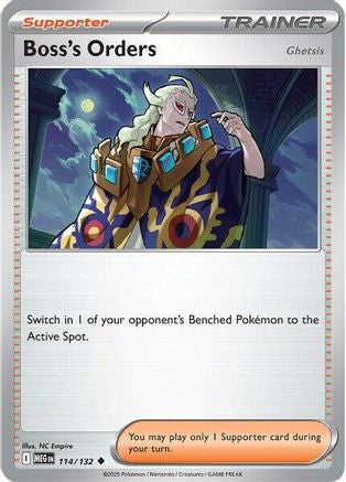Boss's Orders [Ghetsis] 114  - Reverse Holofoil ME01 Mega Evolution - Uncommon