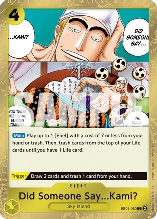Did Someone Say...Kami? (Pirate Foil) (EB01-060) - [Premium Booster -The Best- Vol. 2] Foil