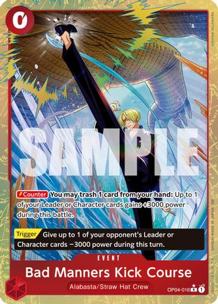 Bad Manners Kick Course (Alternate Art) (OP04-016) - [Premium Booster -The Best- Vol. 2] Foil