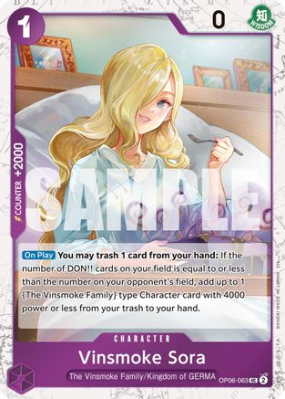 Vinsmoke Sora (Pirate Foil) (OP06-063) - [Premium Booster -The Best- Vol. 2] Foil