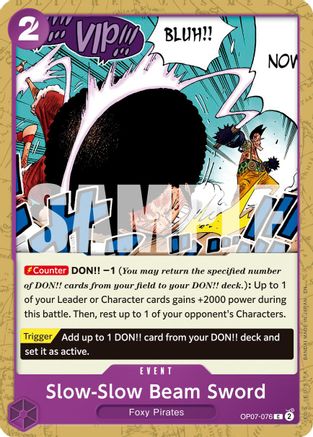 Slow-Slow Beam Sword (Reprint) (OP07-076) - [Premium Booster -The Best- Vol. 2]