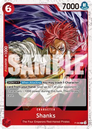 Shanks - P-083 (Pirate Foil) (P-083) - [Premium Booster -The Best- Vol. 2] Foil