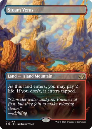 Steam Vents (Borderless)  [Lorwyn Eclipsed] Foil